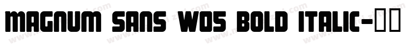 Magnum Sans W05 Bold Italic字体转换